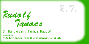 rudolf tanacs business card